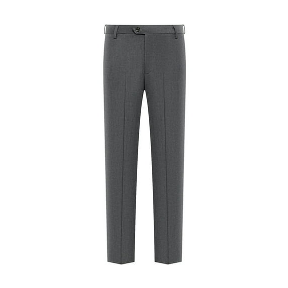 safuny Men's Business Suit Pants Straight Leg Slacks Mid Waist Zipper Casual Formal Workout Solid Color Holiday Dungarees Trendy Trousers Athletic Outwear Work Activewear Gray