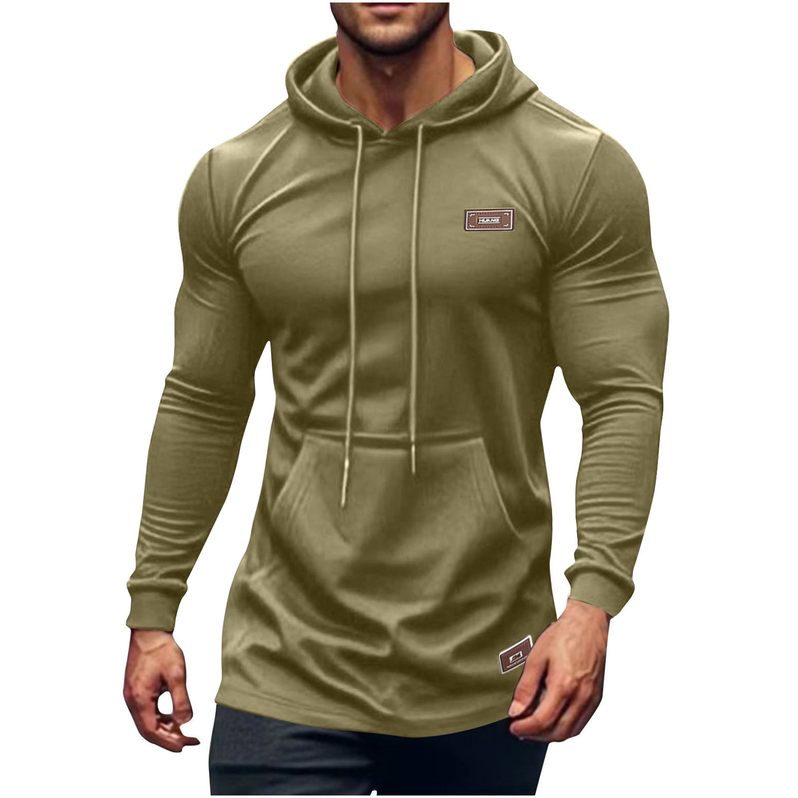 safuny Men's Casual Activewear Loose Hoodie Shirts Pockets Big&Tall