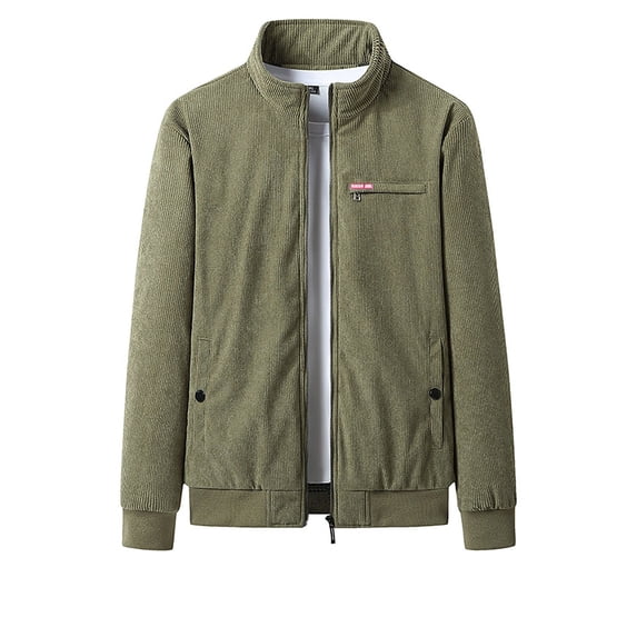 safuny Men's Casual Long Sleeve Stand Collar Jacket Lightweight Breathable able Elastic Fabric for Outdoor Activities Hiking Camping Fishing Army Green XXXXL