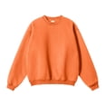 thumbnail image 1 of safuny Men's Crew Neck Sweatshirts Spring Loose Shirts Big&Tall Workout Fashion Long Sleeve Tops Solid Color Pullover Casual Orange XL, 1 of 3