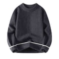 thumbnail image 1 of safuny Men's Crewneck Cable Knit Sweaters Long Sleeve Solid Chunky Soft Pullover Fall Winter Tops Gray XXL, 1 of 3