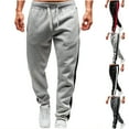 thumbnail image 1 of safuny Men's Elastic Waist Drawstring Trousers Big&Tall Jogger Pants with Pocket Track Pants Sports Sweatpants Clearance Color Block Lounge Pants Casual Fashion Activewear Gray L, 1 of 7