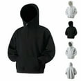 thumbnail image 1 of safuny Men's Half Zip Hoodie Casual Oversized Pullover Sweatshirt with Pocket Black L, 1 of 3