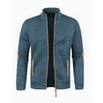 thumbnail image 1 of safuny Men's Jackets Full Zip Lightweight Jacket Casual Soft Warm Basic Coats with Pockets Blue S, 1 of 4