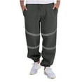 thumbnail image 1 of safuny Men's Jogger Cargo Pants Sweatpants Outdoors Athletic Outwear Work Trendy Trousers Solid Color Dungarees Activewear Holiday Casual Reflective Daily Sport Dark Gray L, 1 of 9