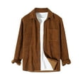 thumbnail image 1 of safuny Men's Loose Cardigan Coat with Pocket Turndown Collar Holiday Winter Tops Solid Trendy Comfy Button Down Relaxed Casual Long Sleeve Fall Brown XL, 1 of 6