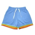 thumbnail image 1 of safuny Men's Lounge Shorts Activewear Solid Color Workout Causal Elastic Waist Drawstring Pants Beach Lightweight with Pockets Summer Sky Blue XXXL, 1 of 4
