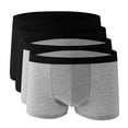 thumbnail image 1 of safuny Men's Mid Waist Wicking Panties Trunks Multipack Soft Stretch Boy Shorts Boxers Briefs for Male Solid Classic Briefs Panty,4 Pack Big&Tall Breathable Black XXXXL, 1 of 3