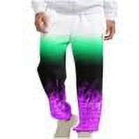 safuny Men's Pants Comfy Lounge Casual Striped Fashion Full Length Trousers Pajamas For Husband Boyfriend Son Home Clothes Loose Couple Air Conditioning Pants Purple L