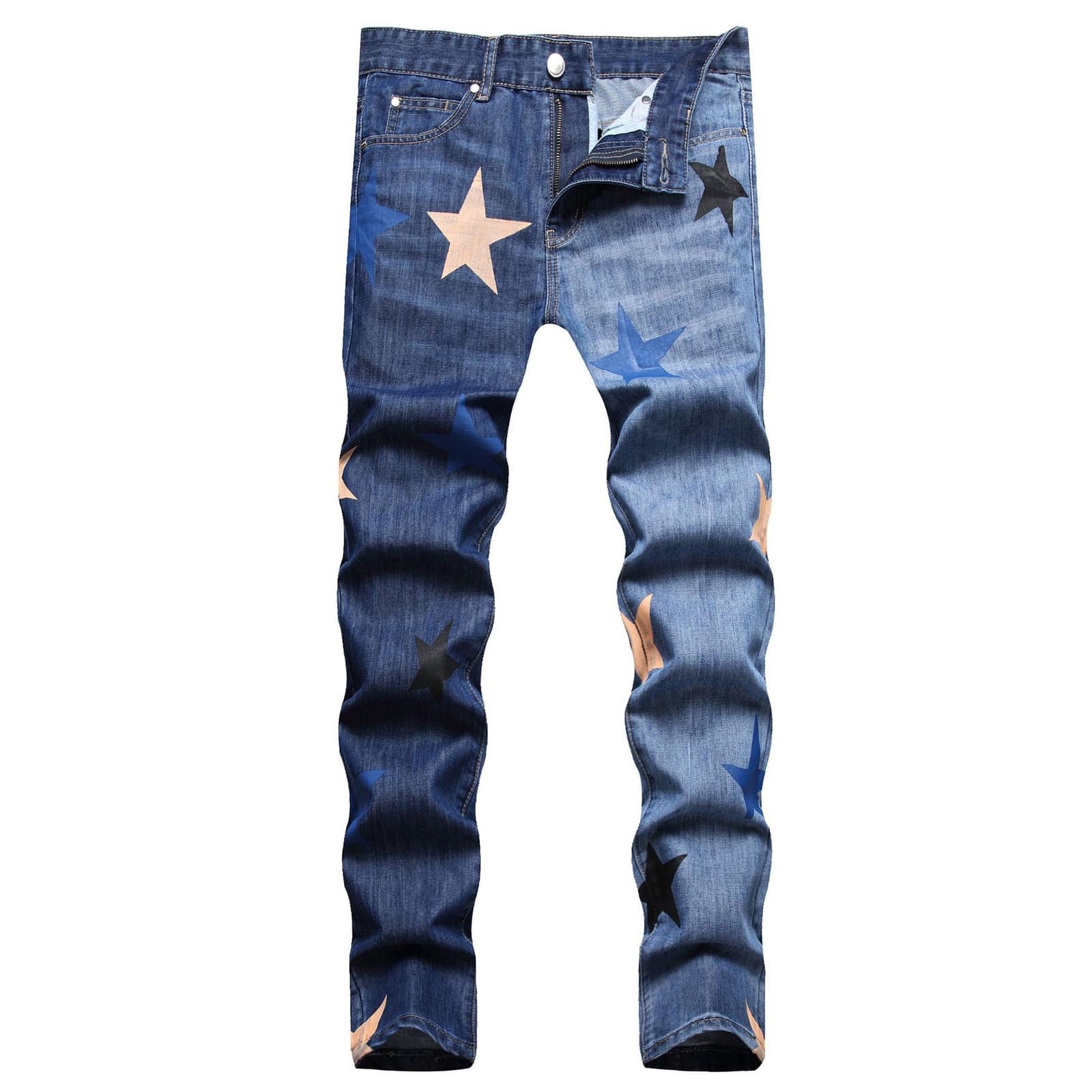 European Style Jeans Men Stretch Elastic Slim Denim Jeans Mens Casual  Washed Pockets Jeans for Man