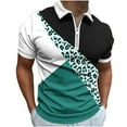 thumbnail image 1 of safuny Men's Slim Comfy Tops Clearance Short Sleeve Shirts Clothing Fashion Summer Holiday Lapel Pullover Quarter Button Leisure Workout Sports Solid Tee Army Green, 1 of 5