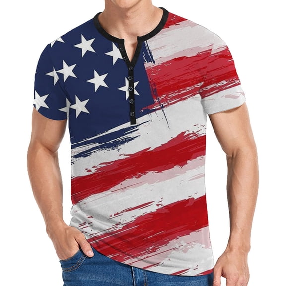 safuny Men's Slim Fit Tops Holiday Short Sleeve Shirts Round Neck Pullover Independence Day Usa Flag Print Tees Clothing Summer Fashion White XXL