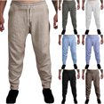 thumbnail image 1 of safuny Men's Straight Loose Cotton Linen Pants Athletic Outwear Work Casual Comfy Daily Sport Solid Color Dungarees Activewear Holiday Drawstring Trendy Trousers Beige L, 1 of 5