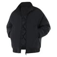 thumbnail image 1 of safuny Men's Winter Jacket Fleeve Lined Warm Full Zipper Casual Flight Jacket Coat with Pockets Black XL, 1 of 9