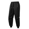 thumbnail image 1 of safuny Mens Casual Joggers Sweatpants Fleece Lined Warm Winter Jogging Running Athletic Pants with Zipper Pockets Black L, 1 of 3