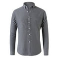 thumbnail image 1 of safuny Mens Dress Shirts Wrinklefree Regular Fit Stretch Rayon Button Down Shirt Workout Cotton Clothing Gray L, 1 of 7