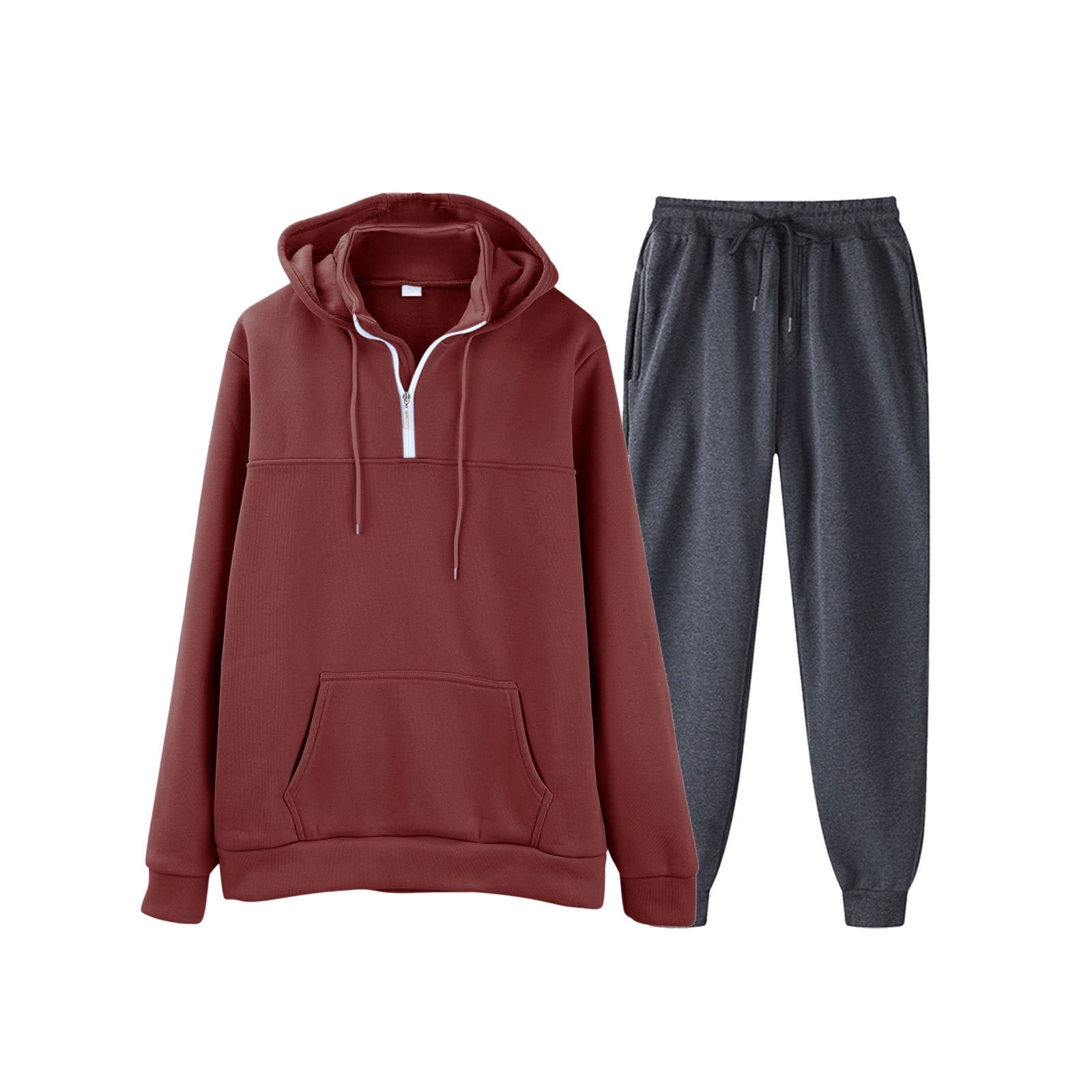 Yellow Sweatshirt And Sweatpants Mens Sweat Suits Piece Set Big