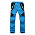 thumbnail image 1 of safuny Outdoor Hiking Pants for Men Soft Pockets Relaxed Elastic Waist Fashion Fall Spring Trousers Comfy Lounge Casual Color Block Full Length Pants Sky Blue M, 1 of 4