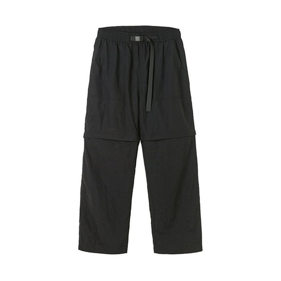 safuny Outdoor Sports Pants for Mens Convertible Hiking Pants Plus Size Loose Pants Casual Elastic Waist Pant Comfy Pants Black XXXL