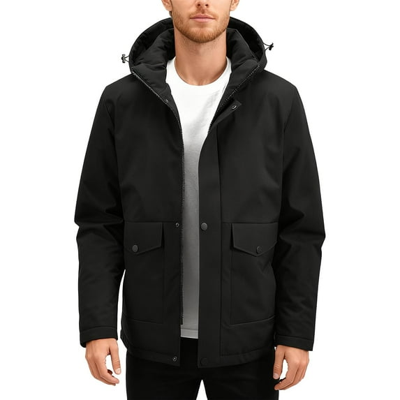 safuny Solid Color Hooded Zip-Up Jacket Long Sleeve Casual Coat with Drawstring and Pockets Lightweight Versatile Outerwear for Outdoor Activities and Everyday Wear Black L