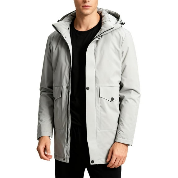 safuny Solid Color Hooded Zip-Up Jacket Long Sleeve Casual Coat with Drawstring and Pockets Lightweight Versatile Outerwear for Outdoor Activities and Everyday Wear Khaki M