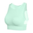thumbnail image 1 of safuny Sports Everyday Bra for Women Seamless Smoothing Ladies Traceless Breathable Gathering Wireless Push Up Ultra Light Lingerie Brassiere Underwear Comfort Daily Green XXL, 1 of 4