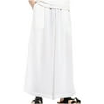 thumbnail image 1 of safuny Straight Leg Pants for Men Comfy Lounge Casual Soft Pockets Relaxed Fashion Fall Spring Trousers Elastic Waist Solid Color Full Length Pants White XXXXL, 1 of 9