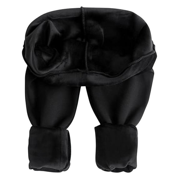 safuny Winter Maternity Leggings Plush Thickened Underlay Pants Over The Belly High Waist Pregnancy Pants Black XL
