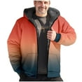 thumbnail image 1 of safuny Winter Thicken Jackets for Men Clearance Zipper Hooded Print Long Sleeve with Pocket Jacket Christmas Long Sleeve Casual Outwear Work Sports Orange S, 1 of 7