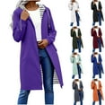 thumbnail image 1 of safuny Women Rain Jacket Oversized Waterproof Raincoat Lightweight Lined Outdoor Hooded Sweatshirts Windbreaker Raincoat with Pockets Purple _r XL, 1 of 7
