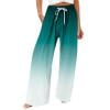 safuny Women's Cotton Jogger Cuff Pants Solid Summer Fashion Comfy Trousers Clothing Casual Drawstring Sports Retro High Elastic Waist Green XL