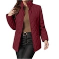 thumbnail image 1 of safuny Women's Lightweight Quilted Jacket Stand Collar Zip Warm Winter Coat Outwear with Pockets Red _g L, 1 of 9