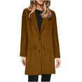 thumbnail image 1 of safuny Women's Long Sleeve Casual Outwear Jackets Business Attire Solid Color Single Breasted Slimming Cardigan Suit Coat Top Dressy Lounge Trendy Blazer Pullover Coffee XXL, 1 of 7