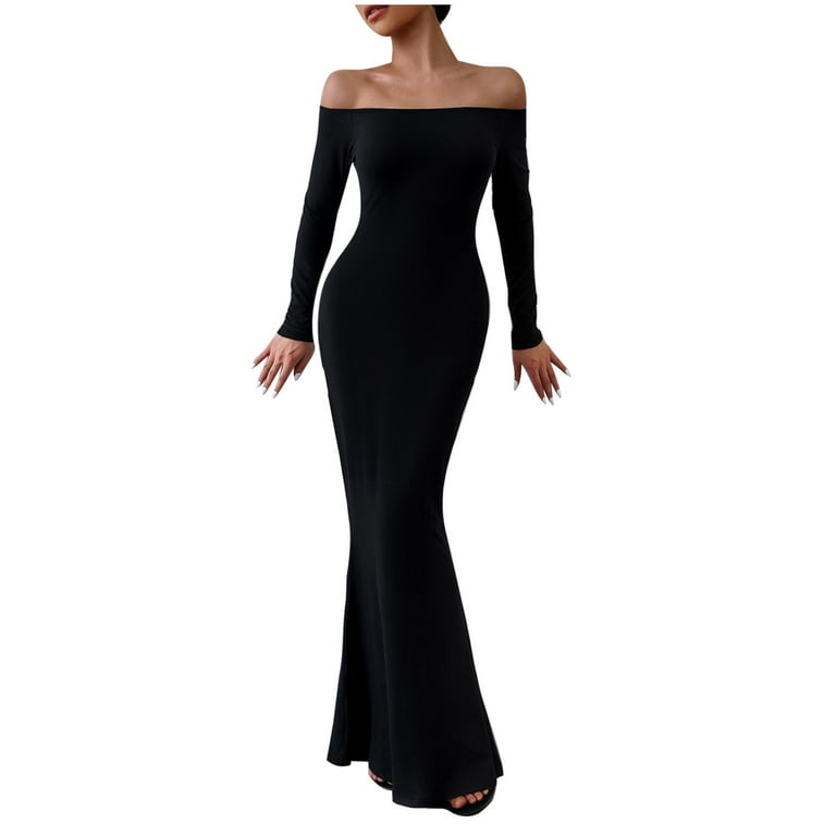 Casual Solid Patchwork Off the Shoulder Pencil Skirt Dresses(6 colors) Casual Solid Patchwork Off the Shoulder Pencil Skirt Dresses(6 colors)