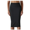 thumbnail image 1 of safuny Women's Midi Bodycon Pencil Skirts Solid Color Slit Hem High Waisted Summer Fashion Elegant Casual Stretchy Vintage Y2K Girls Holiday Clearance Black S, 1 of 9