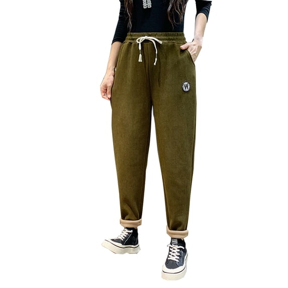 safuny Women's Pants Solid Color Fashion Full Length Trousers Comfy Lounge Casual Pencil Pants for Lady Wife Daughter Girlfriend Yellow XXXXXL