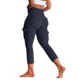 thumbnail image 1 of safuny Women's Pants Tassel Pants For Lady Wife Daughter Girlfriend Fashion Full Length Trousers High Waist Knitted Solid Color Comfy Lounge Casual Blue XL, 1 of 7