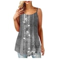 thumbnail image 1 of safuny Women's Summer Trendy Babydoll Tops Clearance Solid Lace Tops Sleeveless Tees V Neck Shirts Button Leisure Vintage Clothing Fashion Gray, 1 of 4