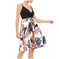 thumbnail image 1 of safuny Women's Trendy Midi Loose Sundress Floral Printed Sleeveless Round Neck Dress Elegant Beach Leisure Retro Holiday Clothing Fashion Summer Clearance, 1 of 9