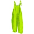 thumbnail image 1 of safuny Women's Wide Leg Cotton Loose Jumpsuits Pocket Teen Fashion Girls Solid Color Relaxed Sleeveless Scoop Neck Trousers Casual Comfy Bandage Adjust Mint Green XL, 1 of 5