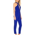 thumbnail image 1 of safuny Women's Wide Leg Jumpsuit Solid Summer Comfy Trousers Strapless Elegant Retro Fashion Hollow Waist Bowknot Clothing Blue M, 1 of 5