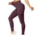 thumbnail image 1 of safuny Women's Yoga Legging Cargo Pants Fall Running Sports Stretch Relaxed Trendy Trousers Solid Pocket High Waist Girls Brown M, 1 of 7