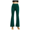 thumbnail image 1 of safuny Women's Yoga Legging Flared Pants Trendy Solid Color Teen Relaxed High Rise Girls Trousers Casual Comfy Stretchy Sports Green L, 1 of 7