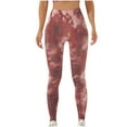 thumbnail image 1 of safuny Women's Yoga Legging Pants Fall Running Sports Stretch High Waist Trendy Trousers Solid Girls Relaxed Wine S, 1 of 5