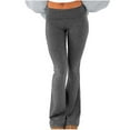 thumbnail image 1 of safuny Women's Yoga Legging Skinny Floor Pants Teen Holiday Solid Color Elastic Waist Trendy Trousers Casual Stretch Workout Streetwear Clearance Girls Dark Gray L, 1 of 6