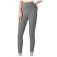 thumbnail image 1 of safuny Women's Yoga Legging Skinny Pencil Pants High Rise Trendy Trousers Solid Girls Teen Relaxed Casual Comfy Sports Gray XL, 1 of 4