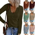 thumbnail image 1 of safuny Womens Tops Pullover Fashion V-Neck Plus Size Blouses Shirts for Girlfriend Wife Long Sleeve Solid Color T-Shirt Comfy Casual Dressy Loose Green XXXXL, 1 of 9
