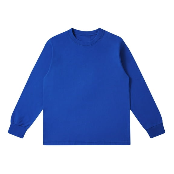 sageysalite Crew Neck Sweatshirts for Men Cotton Lightweight Pullover Loose Breathable Casual Basic Long Sleeve Tops