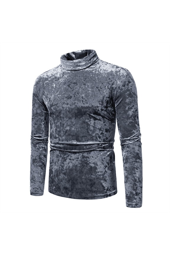 Long Sleeve Tops for Men Velour Plush Velvet Slim Fitted Casual Pullover Retro Party Ball Dance Casual Tops