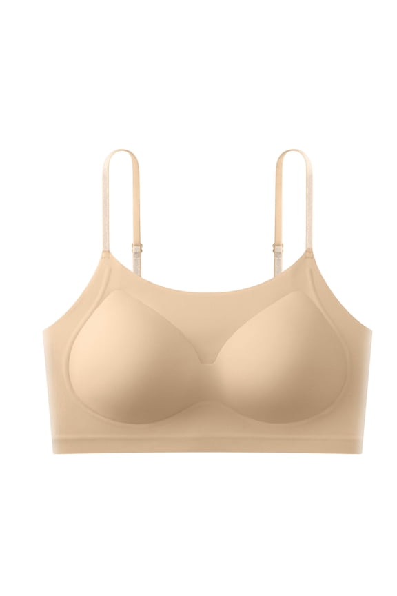 Wireless Bras for Women Seamless Adjustable Spaghetti Strap Stretch Full Coverage Comfy Everyday Bras
